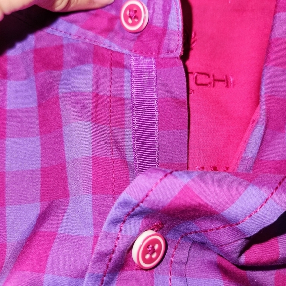 BUGATCHI Shaped Fit Purple And Pink Checkered Long Sleeve Button Shirt Size L - Picture 5 of 11